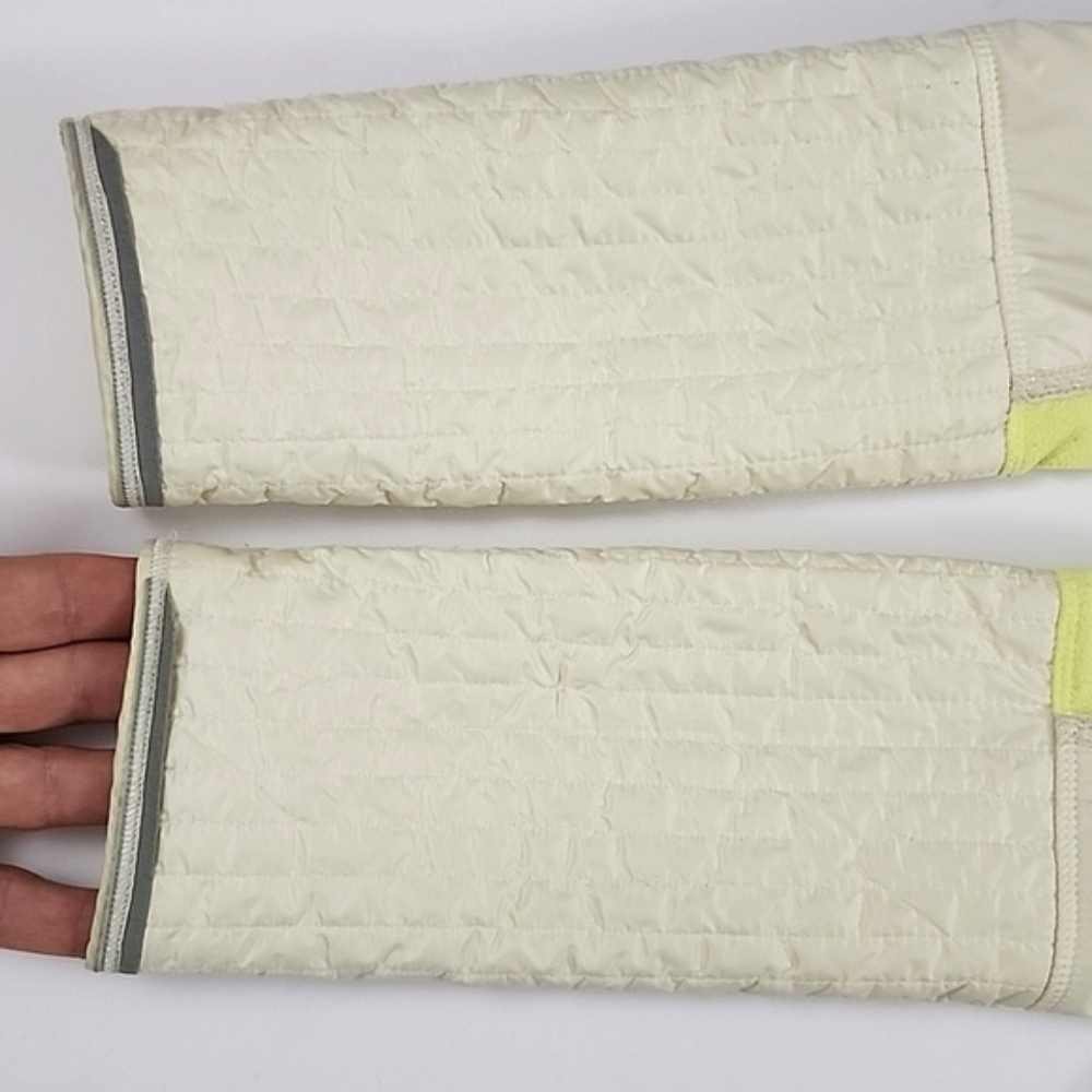 Lululemon Run Bundle Up Down Jacket Hooded Clarity Yellow Polar Cream Size 6 - Picture 9 of 16